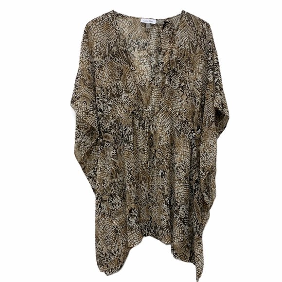 Calvin Klein Other - Calvin Klein Swim Cover-Up Chiffon L XL Caftan